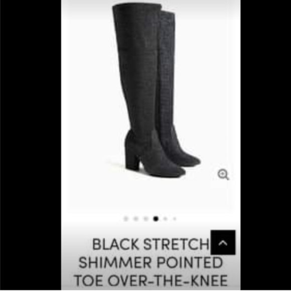 TORRID - Black Stretch Shimmer Pointed Toe Over The Knee Boot - Picture 3 of 7
